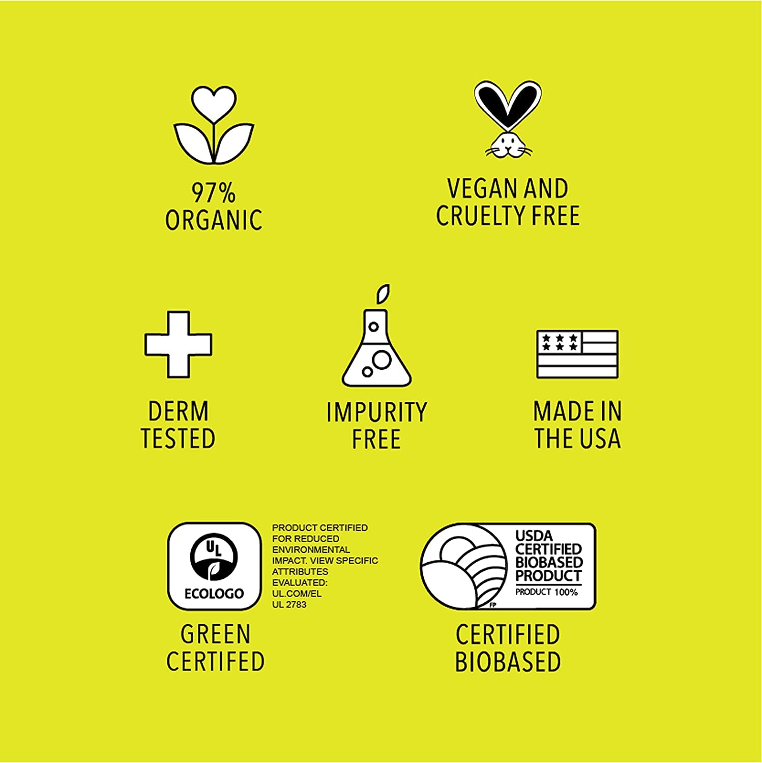Lemyn Organics organic ingredients badge highlighting 97% organic content.