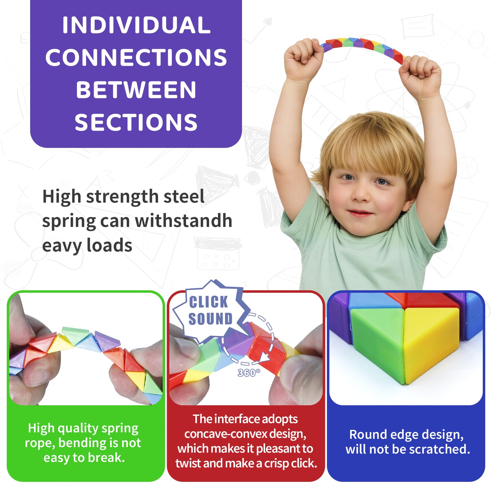 LENDOD classroom treasure box snake cube promotes focus and problem solving.