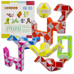 LENDOD pink-white snake cube: soft hues invite calm, imaginative shape-shifting challenges.