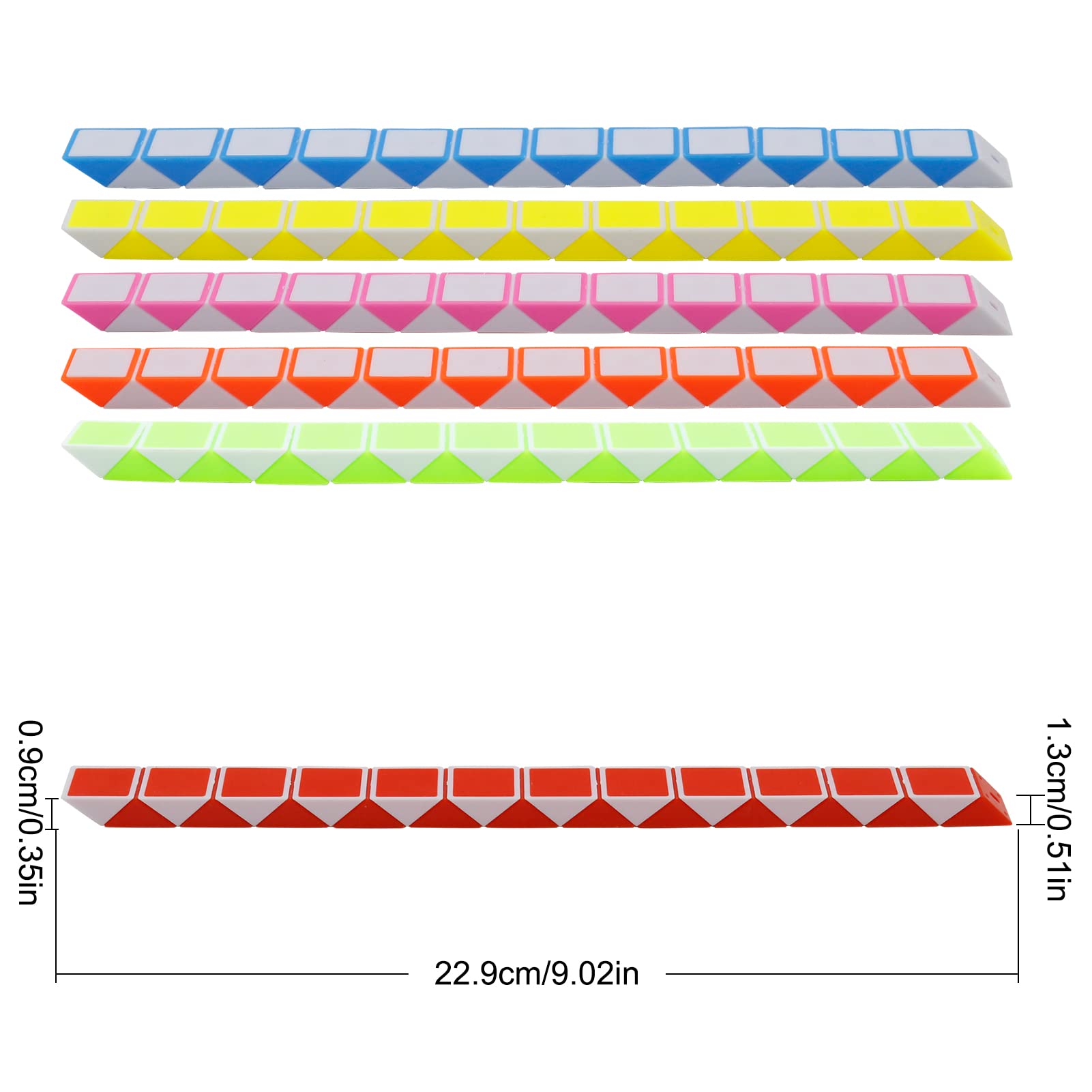LENDOD red-white snake cube: high-contrast colors spark curiosity and problem-solving.