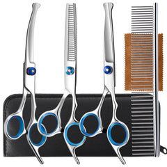 Lengnoyp 5-in-1 thinning shears for dogs for precise thinning without tugging fur.