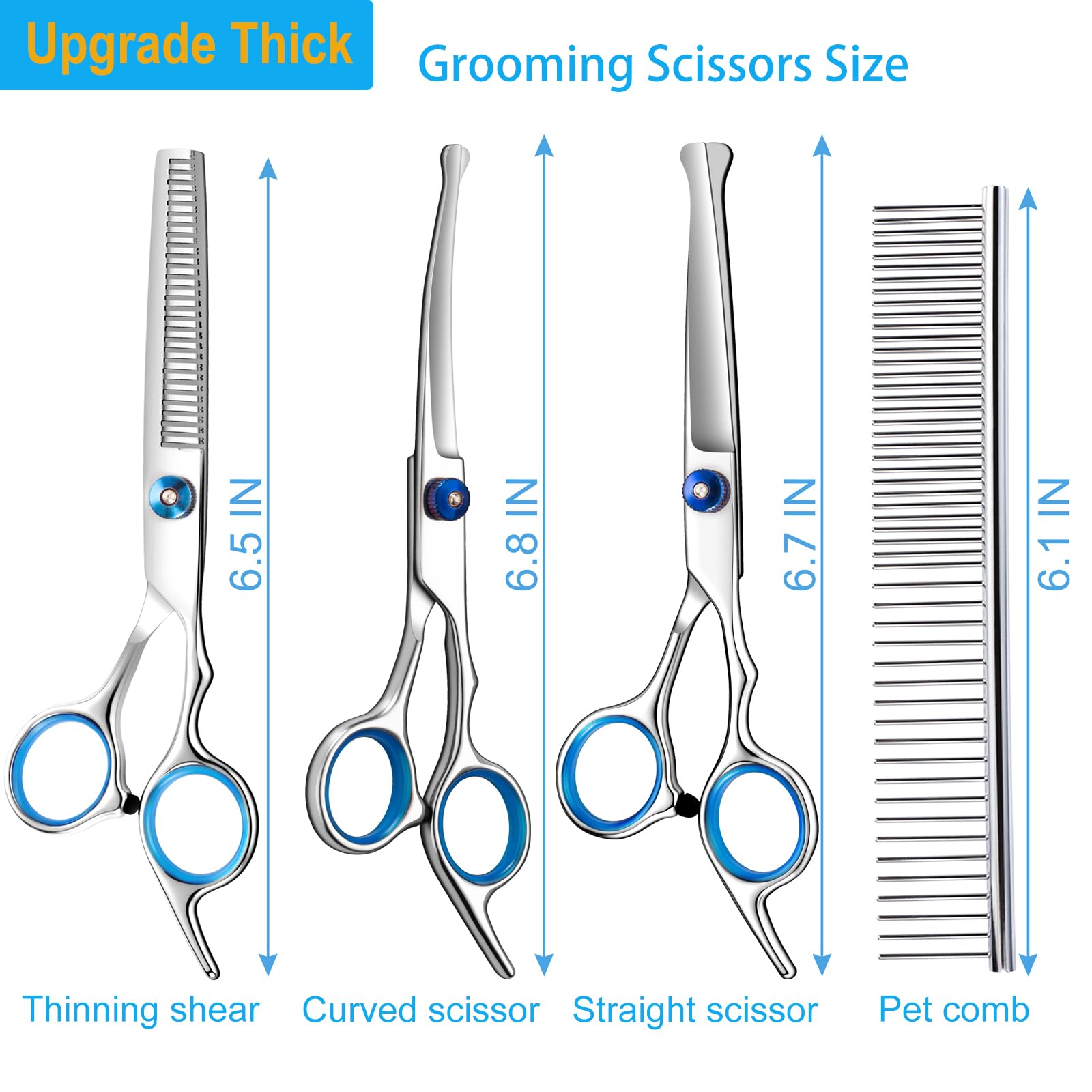 Lengnoyp curved grooming scissors for safe trimming near eyes and ears.