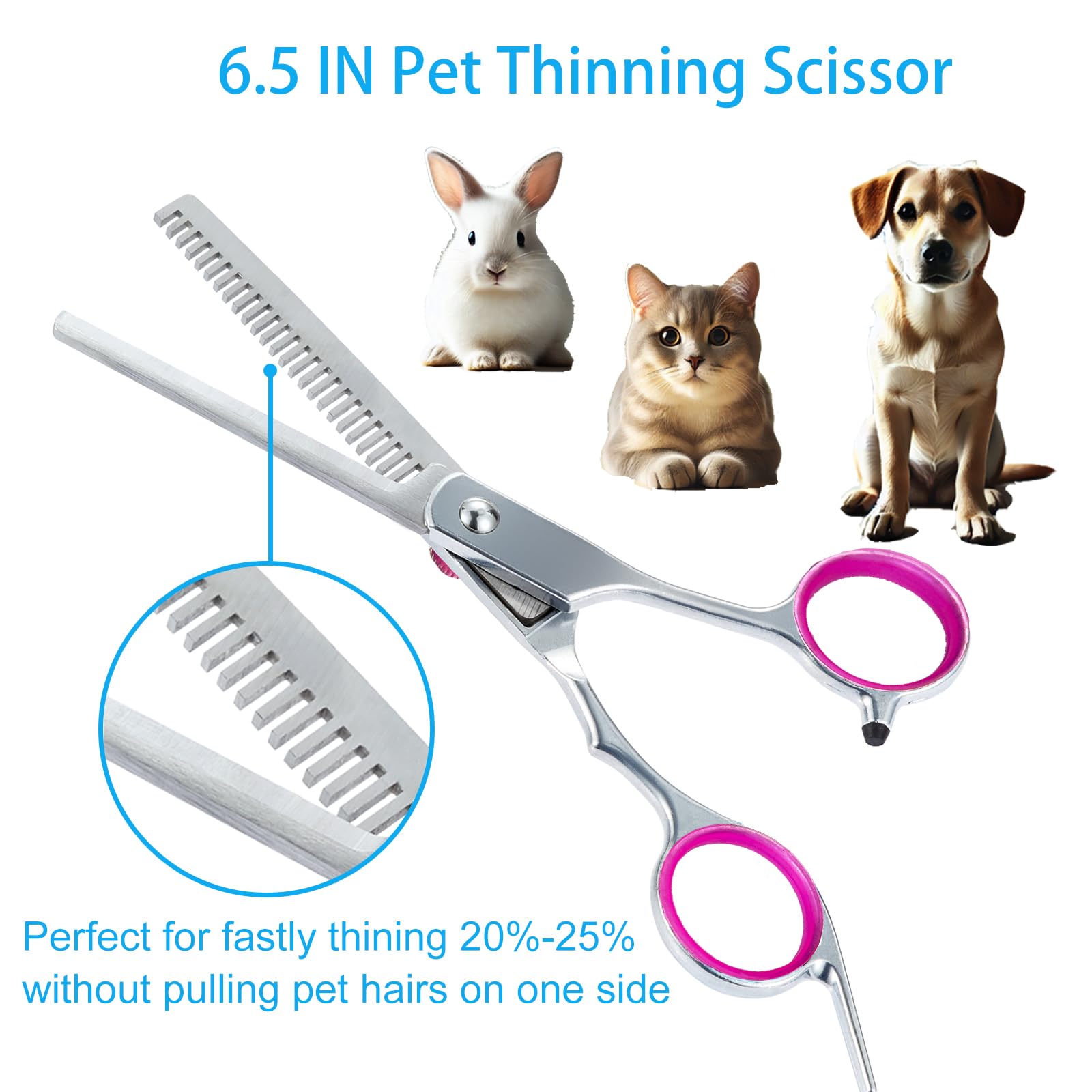 Lengnoyp ergonomic pink handle dog scissors overview for comfortable grooming