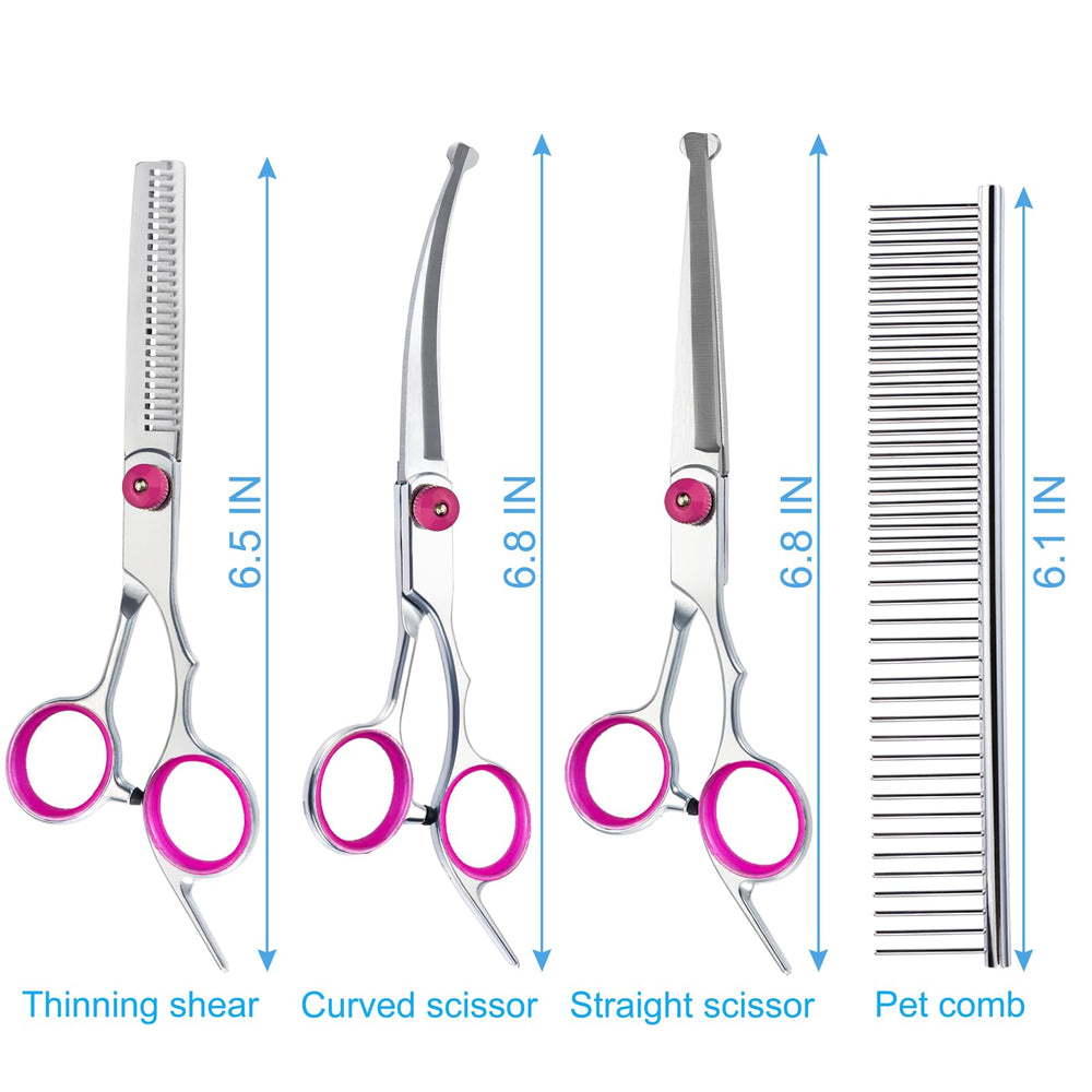 Lengnoyp stainless steel dog and cat grooming scissors close-up blade durability