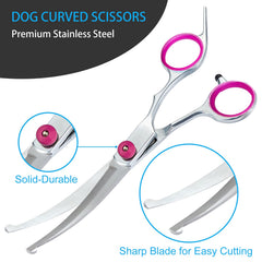 Lengnoyp thinning shears pet grooming kit side view for blending fur