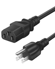 Lenmu Mica AC power cord 6ft with IEC320 to NEMA 5-15P for fitness machines, ready for use