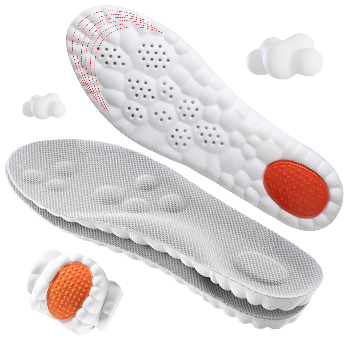 Lennoos 4D cloud-soft comfort soles provide all-day cushioning for everyday walking.