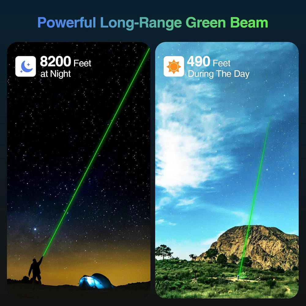 Lennoos laser pointer with aluminum build for durable, weather-resistant outdoor use.
