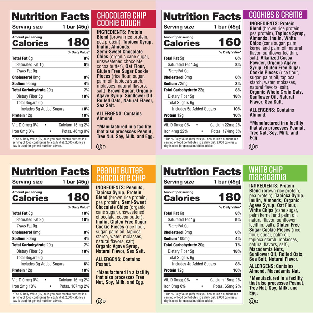 Lenny & Larry’s Cookie-fied Chocolate Chip Cookie Dough bar, soft-chewy with plant protein.
