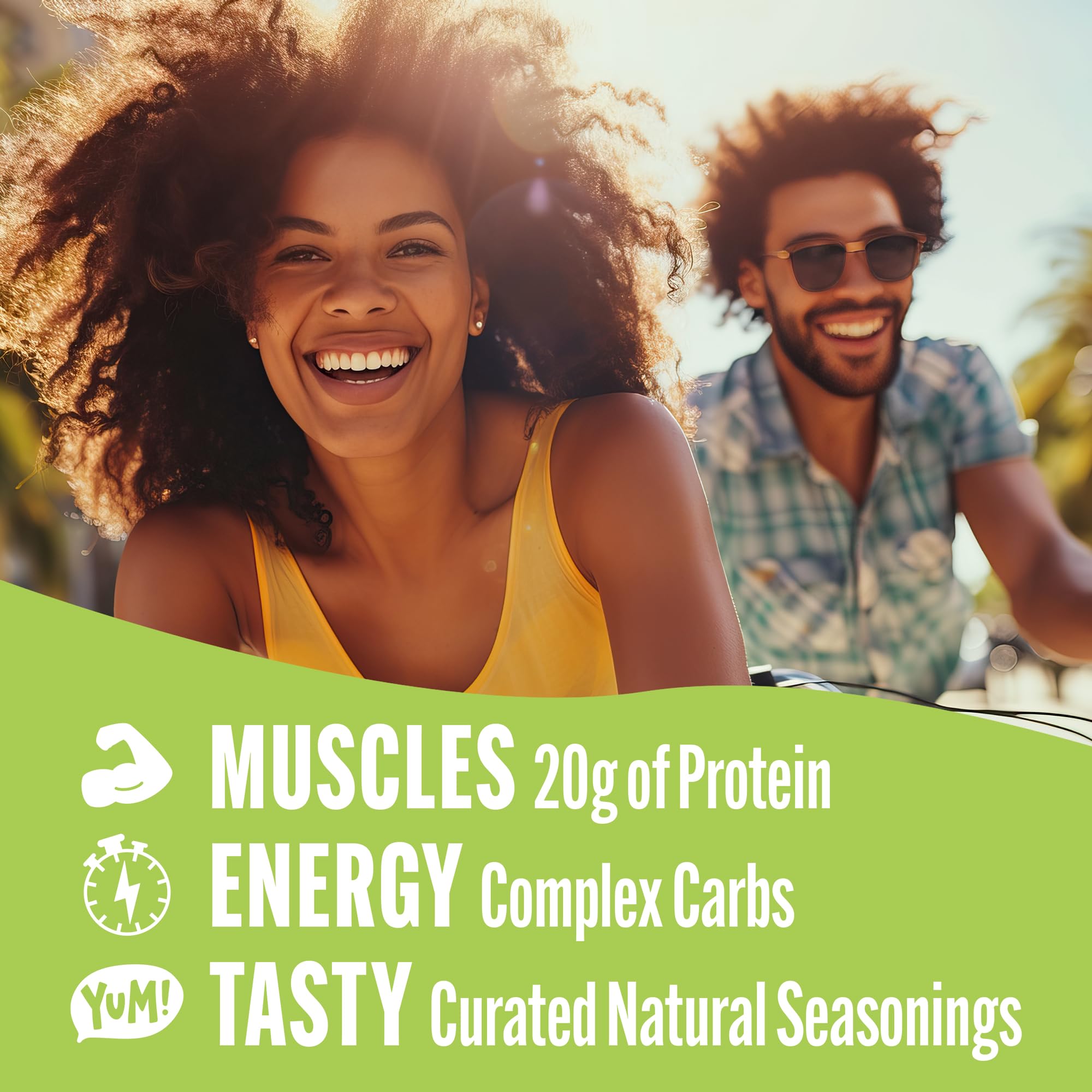 Lenny & Larry's FITZELS ingredients close-up, showcasing plant-based protein source.