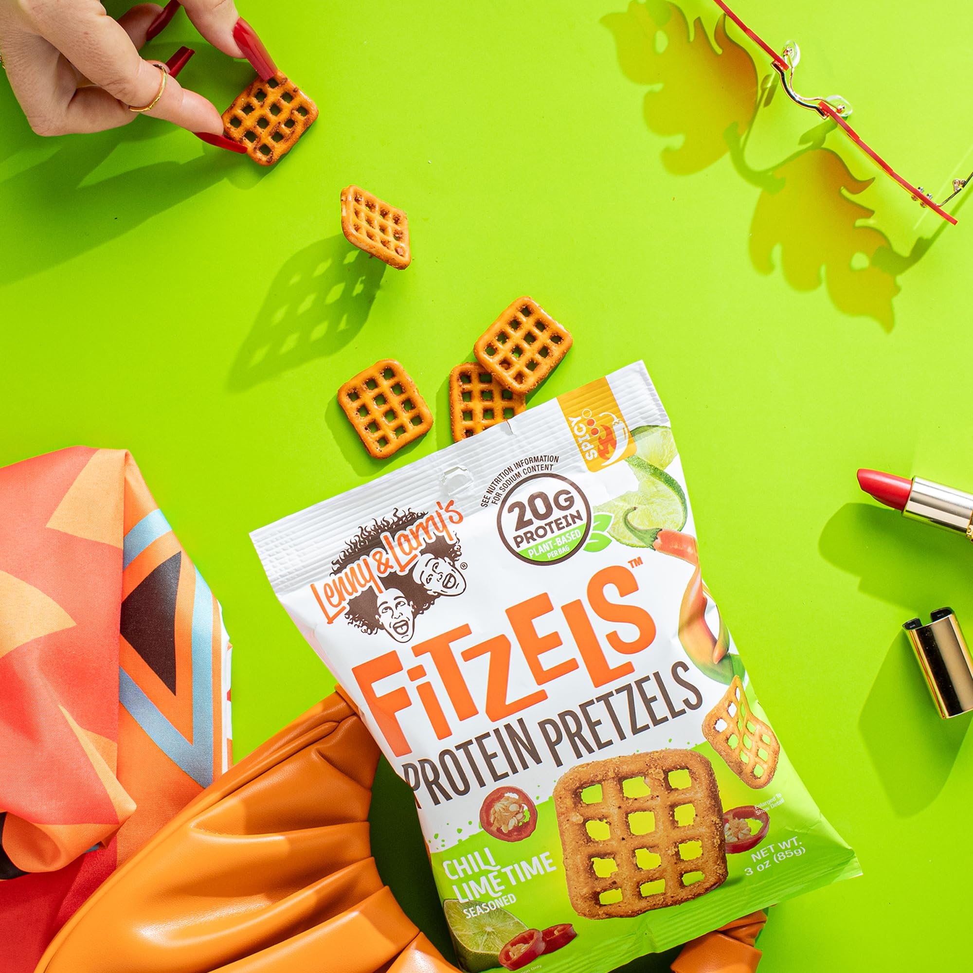 Lenny & Larry's FITZELS on-the-go pack, ready-to-eat protein snack.