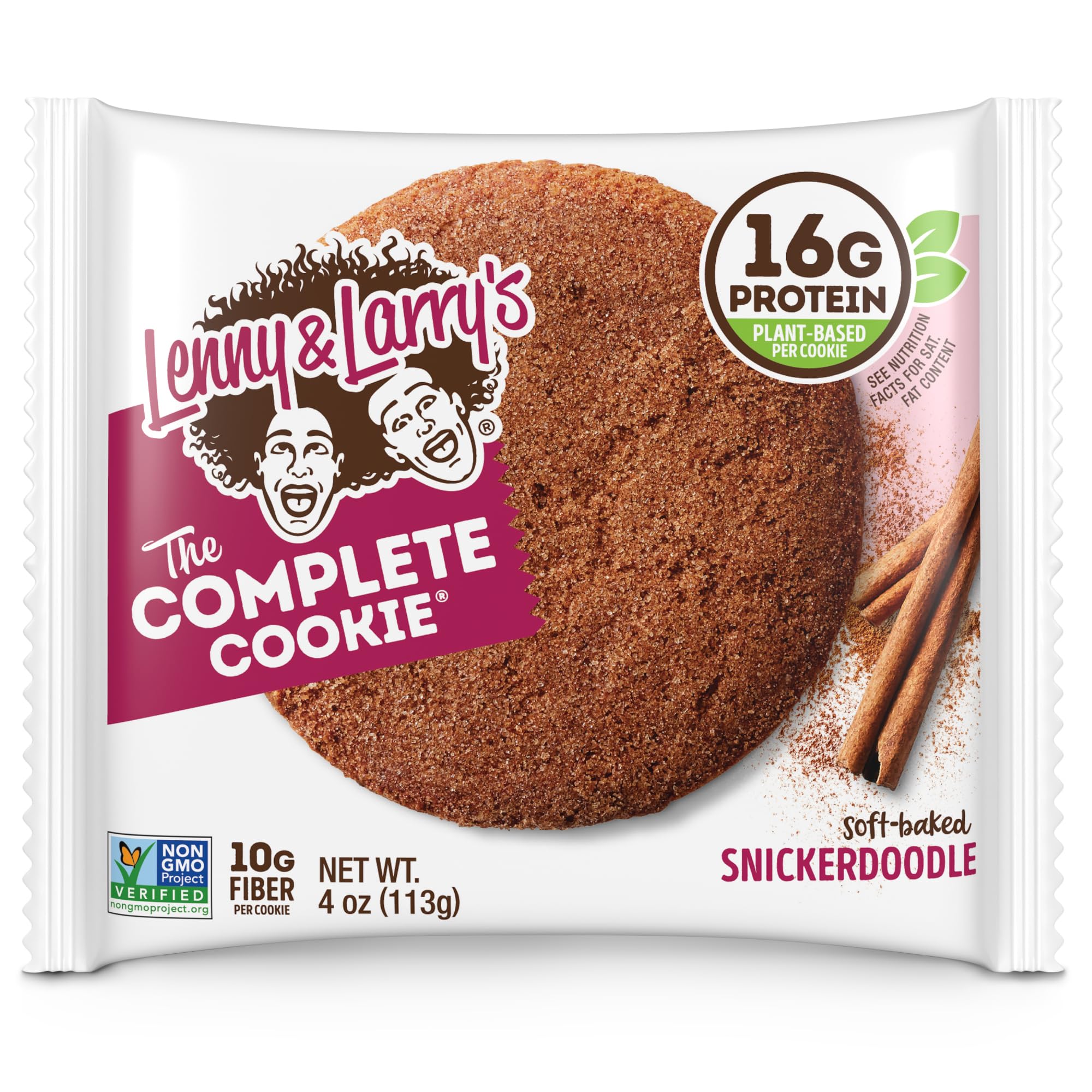 Lenny & Larry's Snickerdoodle tray illustrating plant-based cookie choice