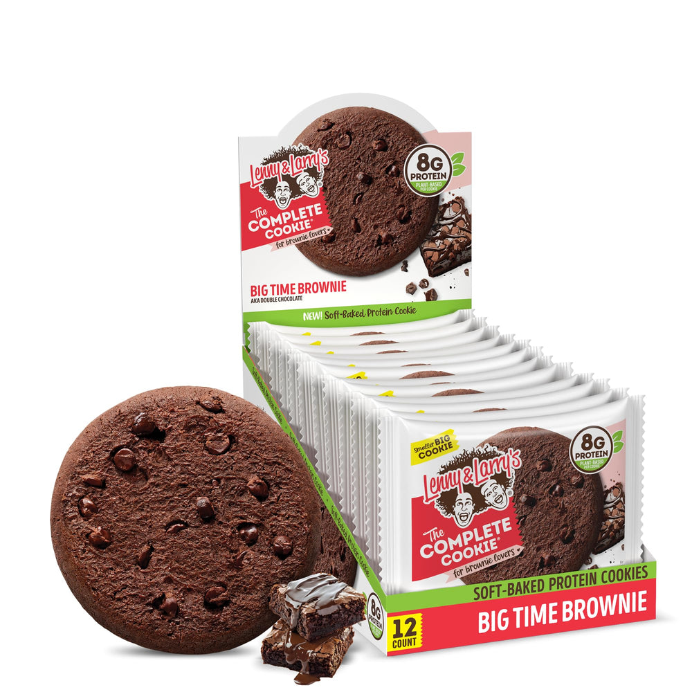 Lenny & Larry's Complete Protein Cookie Big Time Brownie 12-pack box for convenient snacking