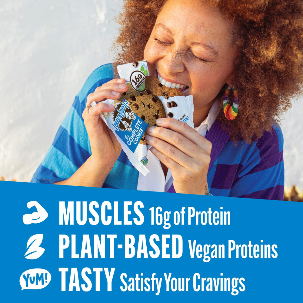 Lenny & Larry's Complete Protein Cookie 4 oz cookie on a plate.