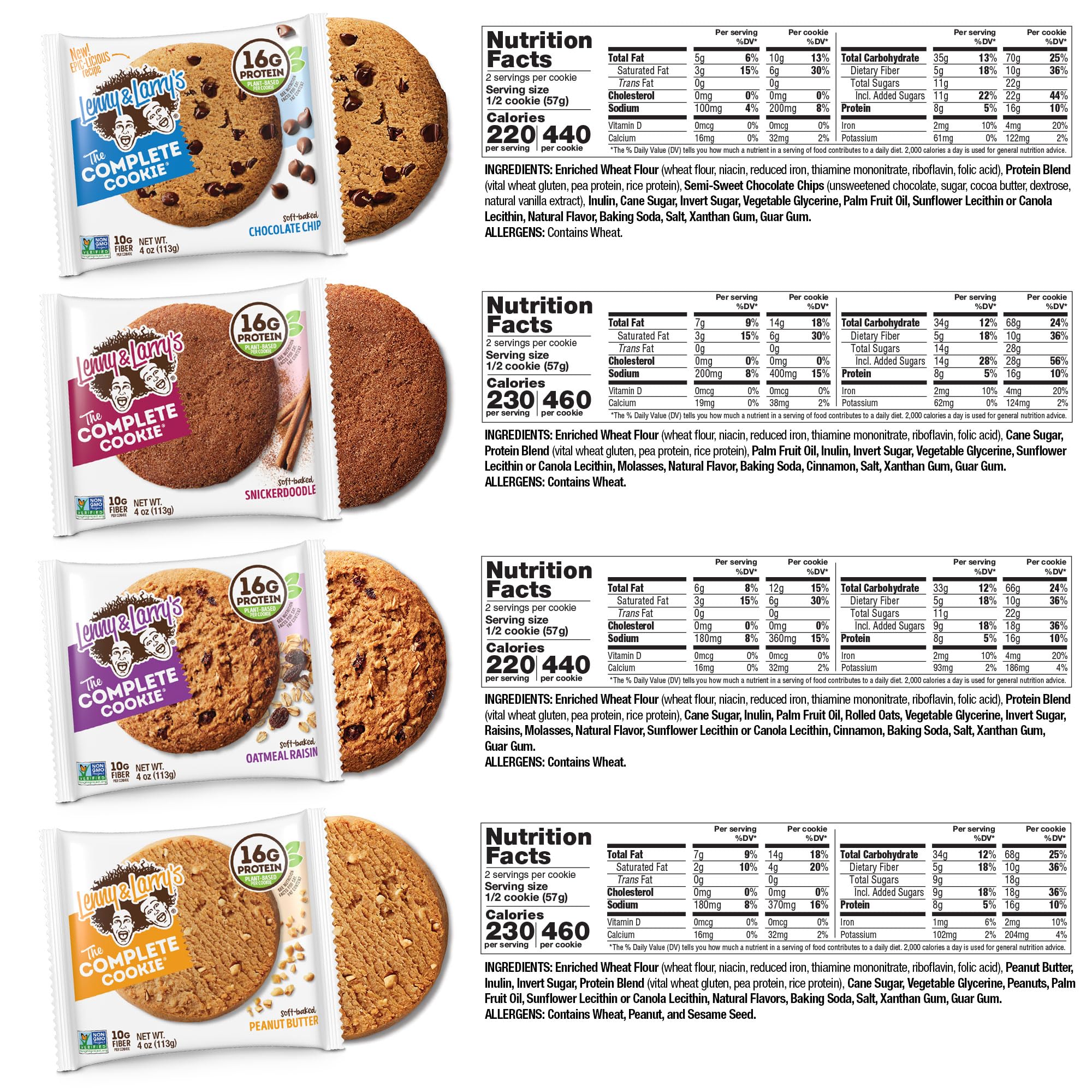 Lenny & Larry's Complete Protein Cookie peanut butter, a satisfying high-protein treat.