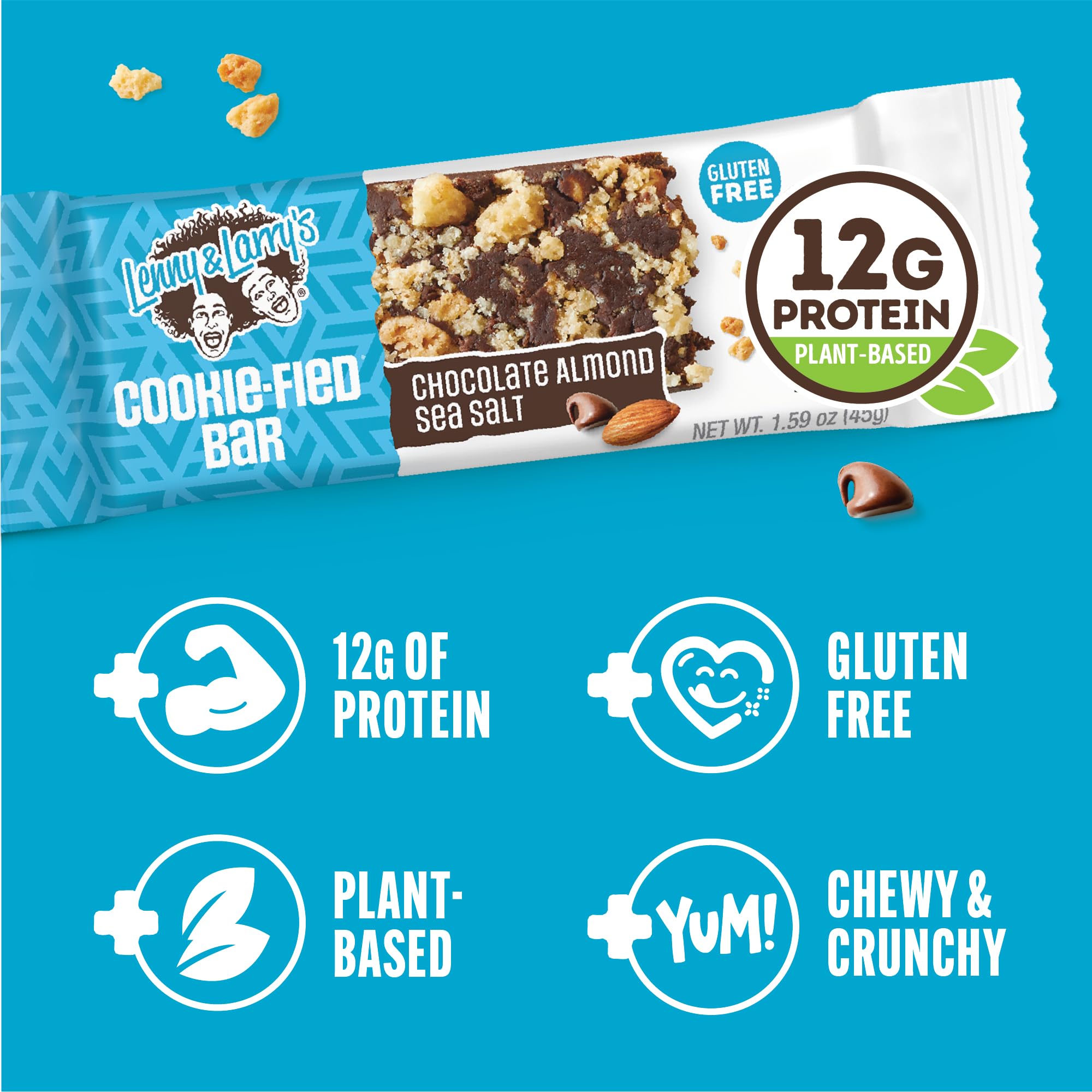 Cross-section of Cookie-Fied Bar reveals plant protein and fiber-rich interior