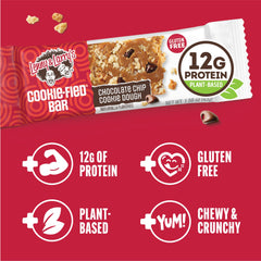 Lenny & Larry's Cookie-fied Bar shows 12g plant protein per bar for a substantial snack.