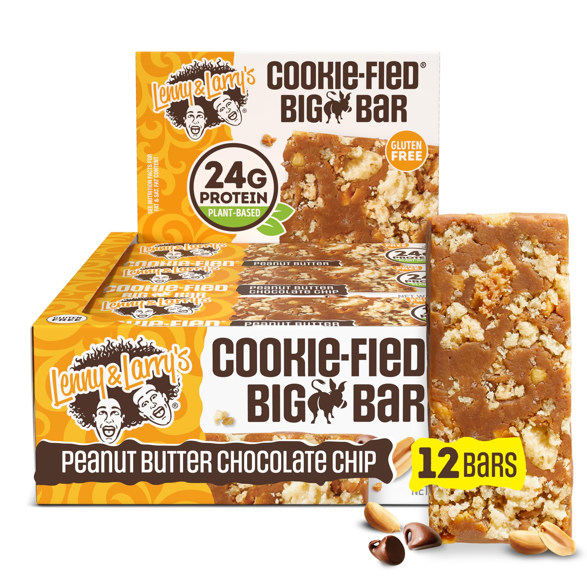 Lenny & Larry's Cookie-fied Big Bar with peanut butter chocolate chip for a protein-packed snack.