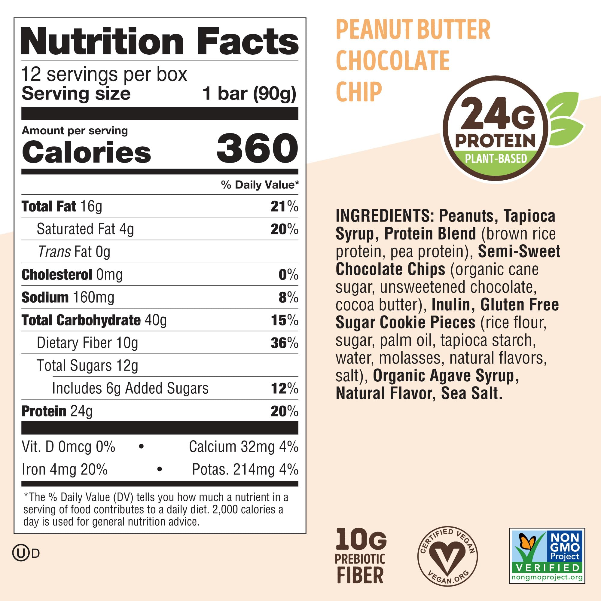 Lenny & Larry's Cookie-fied Big Bar semi-sweet chips deliver tasty handheld nutrition.
