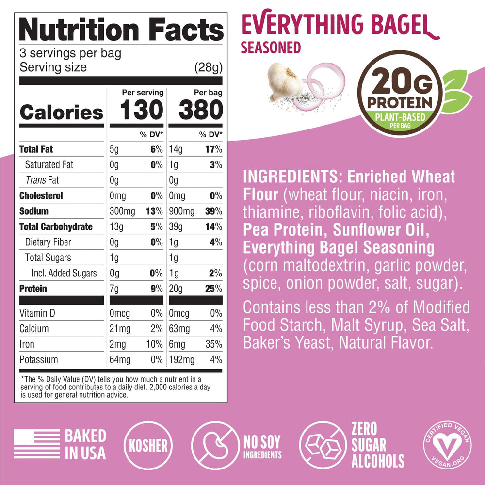 Lenny & Larrys Fitzels salty savory flavor bag, crunchy and satisfying.