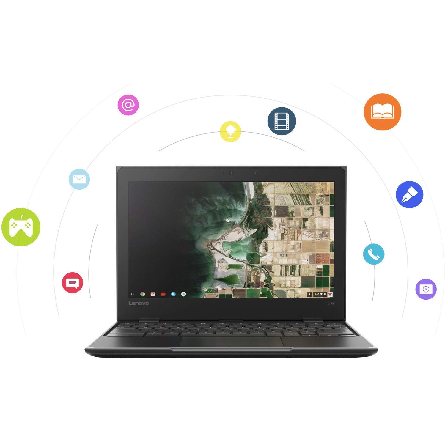 Lenovo 100e Renewed Bluetooth and Wi-Fi for seamless connectivity.