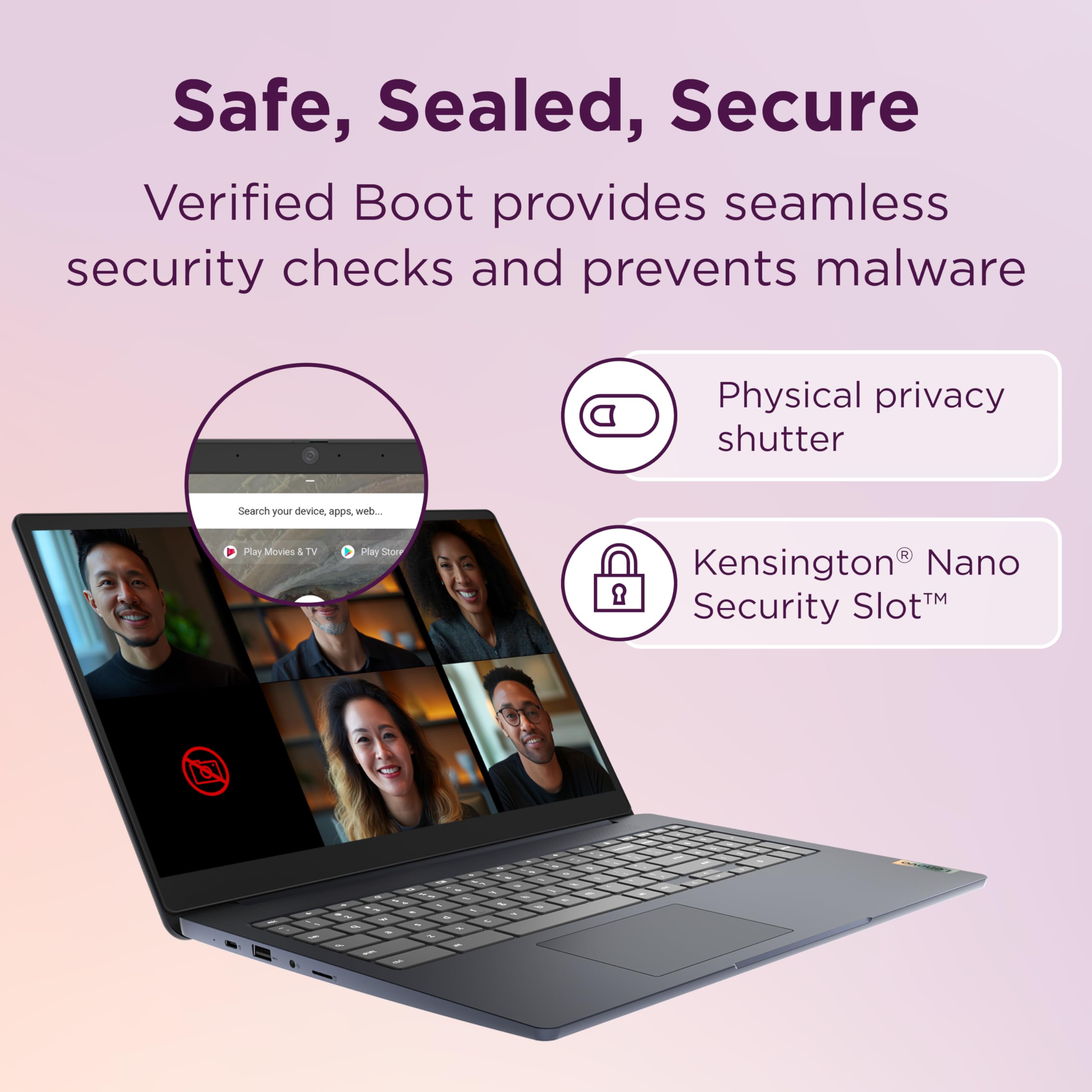Lenovo IdeaPad 3i Chromebook battery life up to 10 hours supports all-day use