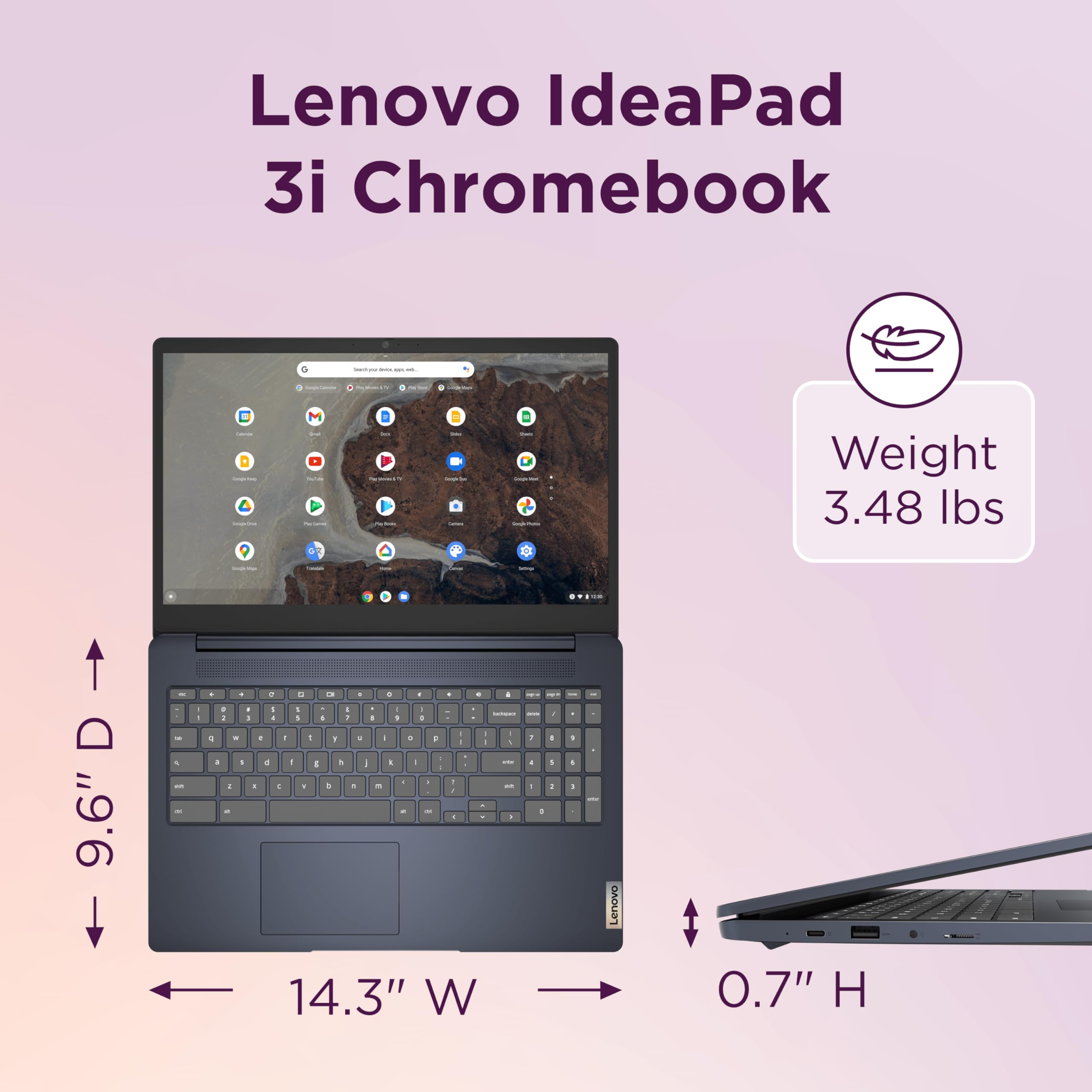 Lenovo IdeaPad 3i Chromebook HD camera enables reliable video calls