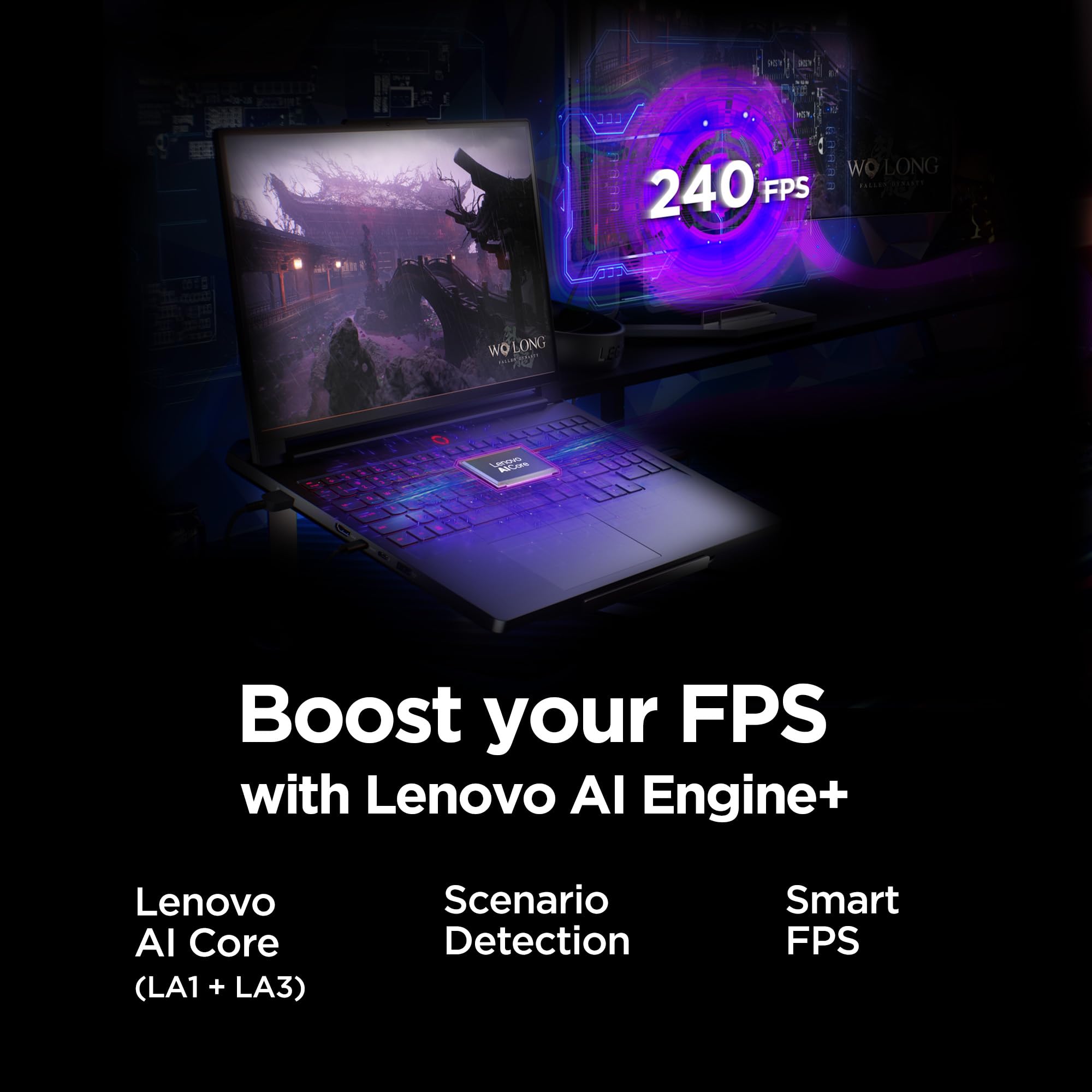 Lenovo Legion Pro 7i Intel Core Ultra 7 255HX processor for responsive performance.