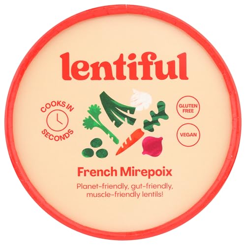 Lentiful Instant Lentils Mirepoix steaming-dish shows a fragrant, cozy meal ready to serve.