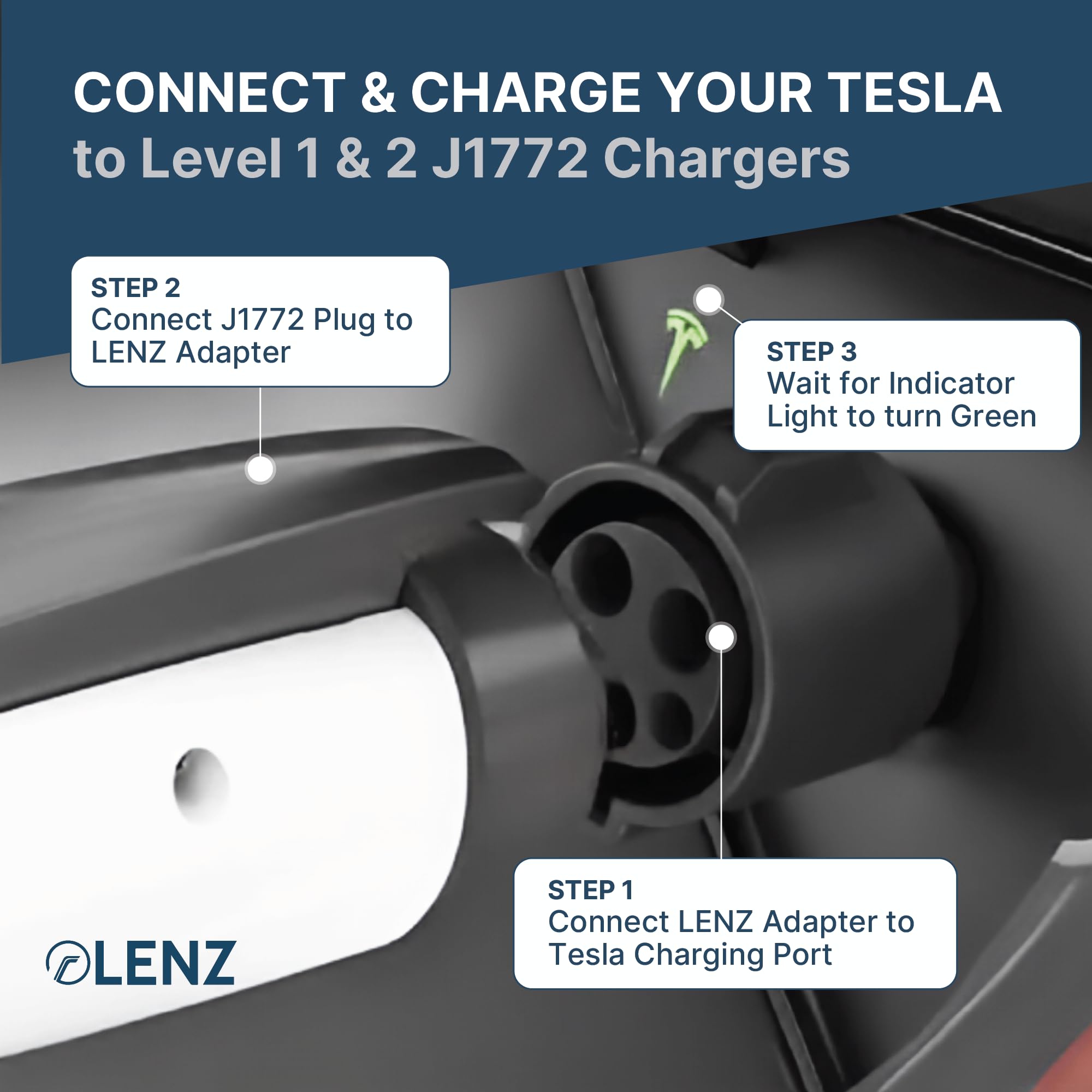 LENZ adapter in glove compartment shows lightweight, travel-friendly accessory.