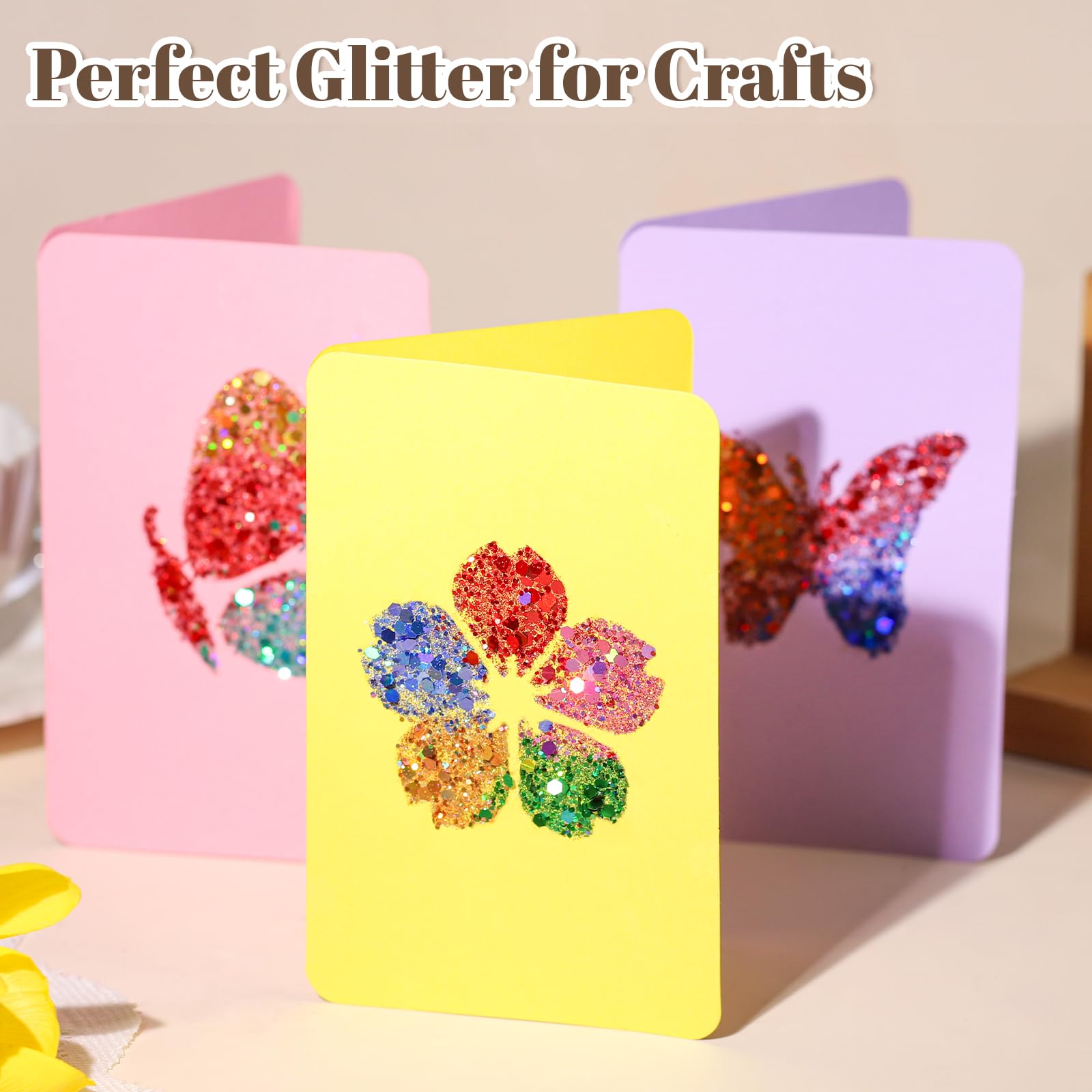 LEOBRO glitter 24 jars beauty glitter for hair and makeup