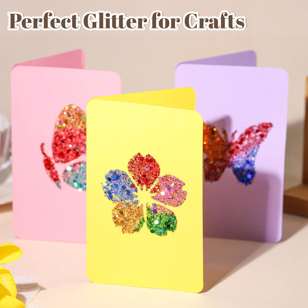 LEOBRO glitter 24 jars beauty glitter for hair and makeup