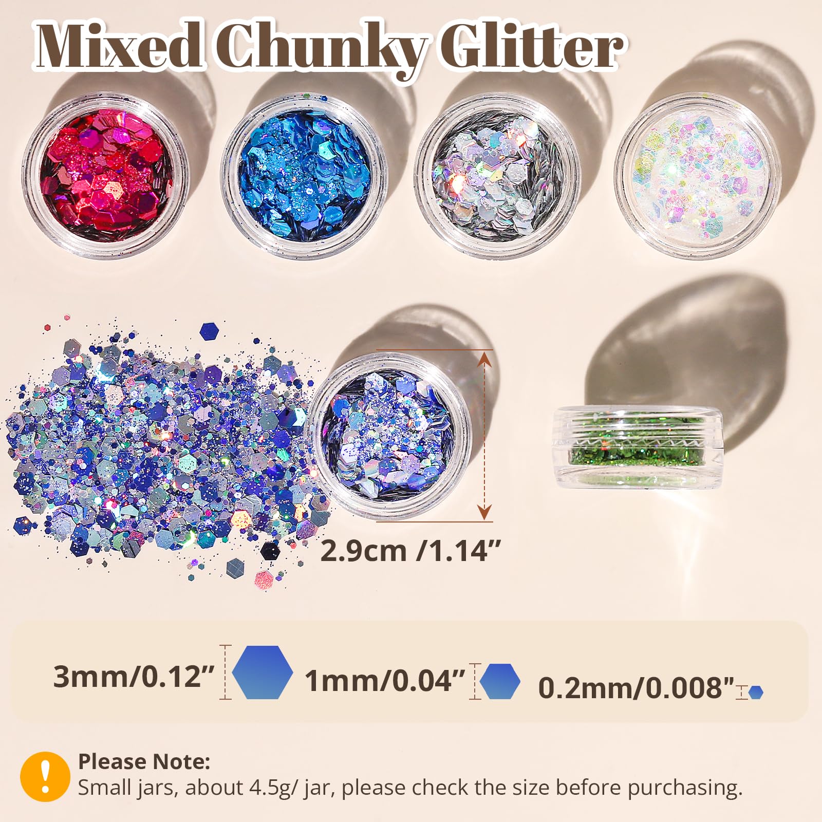 LEOBRO glitter 24 jars packaging box keeps colors sealed and gift-ready