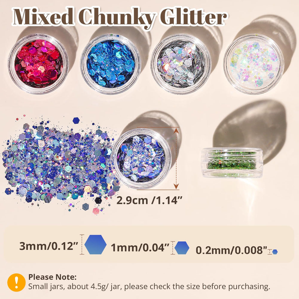 LEOBRO glitter 24 jars packaging box keeps colors sealed and gift-ready