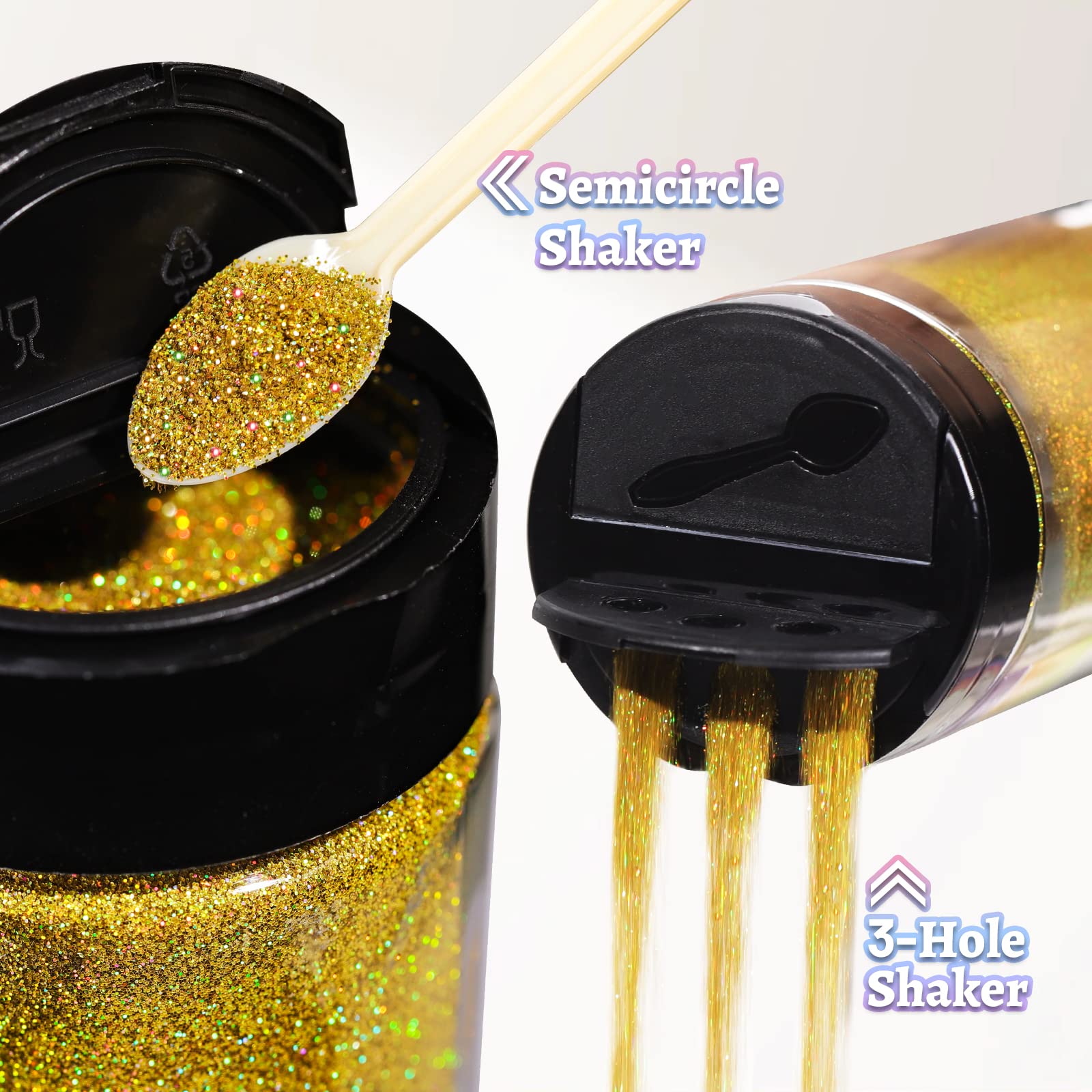 LEOBRO Gold Glitter packaging no-leak design preserves product integrity