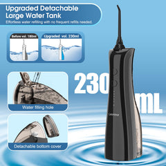 Leominor Water Flosser interface showing five modes for customizable cleaning.
