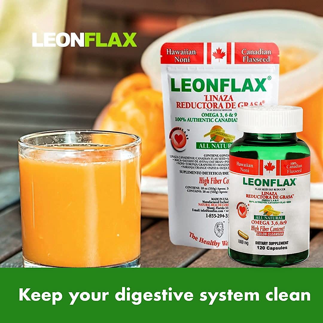 Leonflax antioxidants and minerals bottle showcase nutrient-rich formula