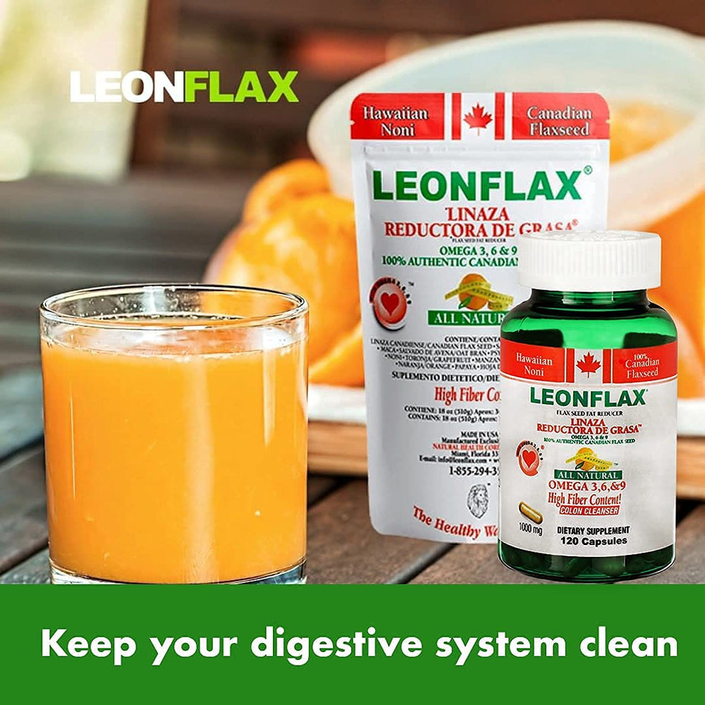 Leonflax antioxidants and minerals bottle showcase nutrient-rich formula