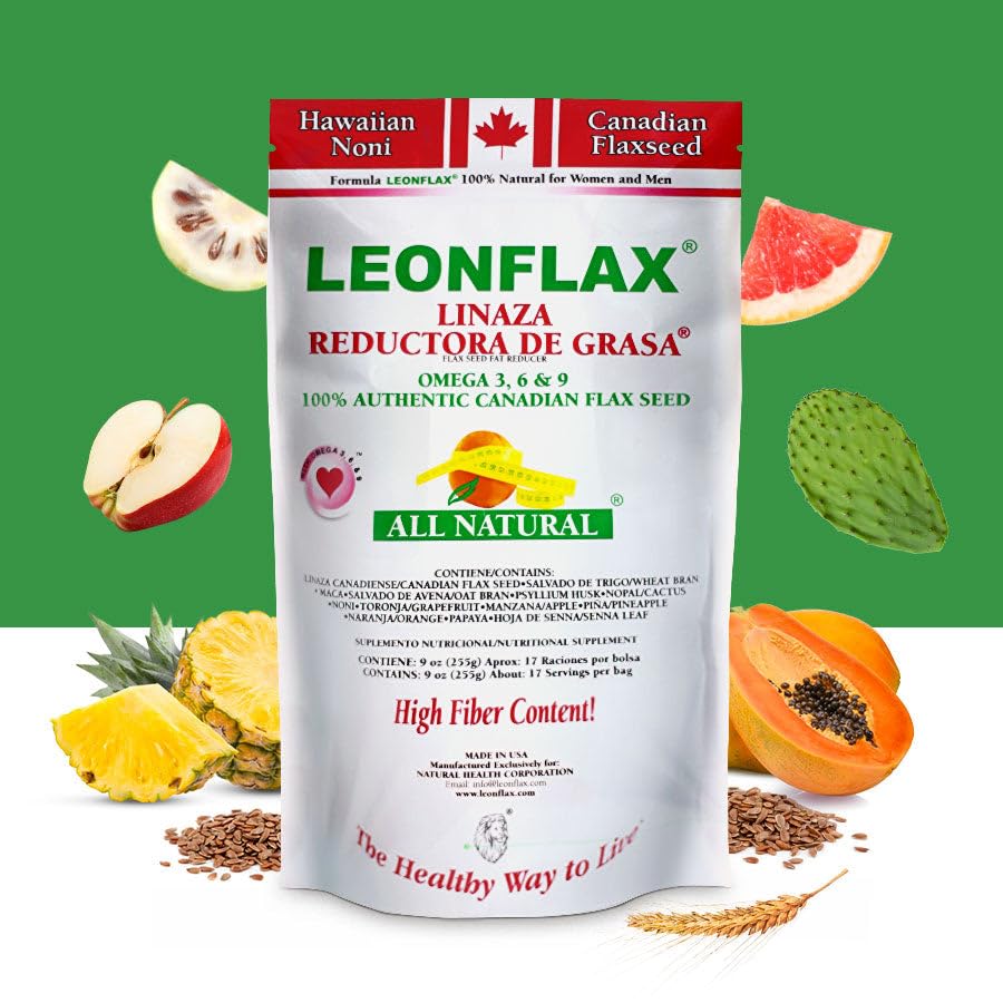 Leonflax daily dosage spoon illustrates simple, convenient intake
