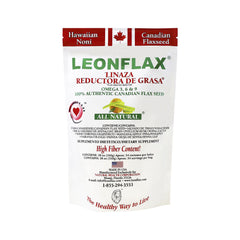 Leonflax flaxseed bottle pour for daily fiber support
