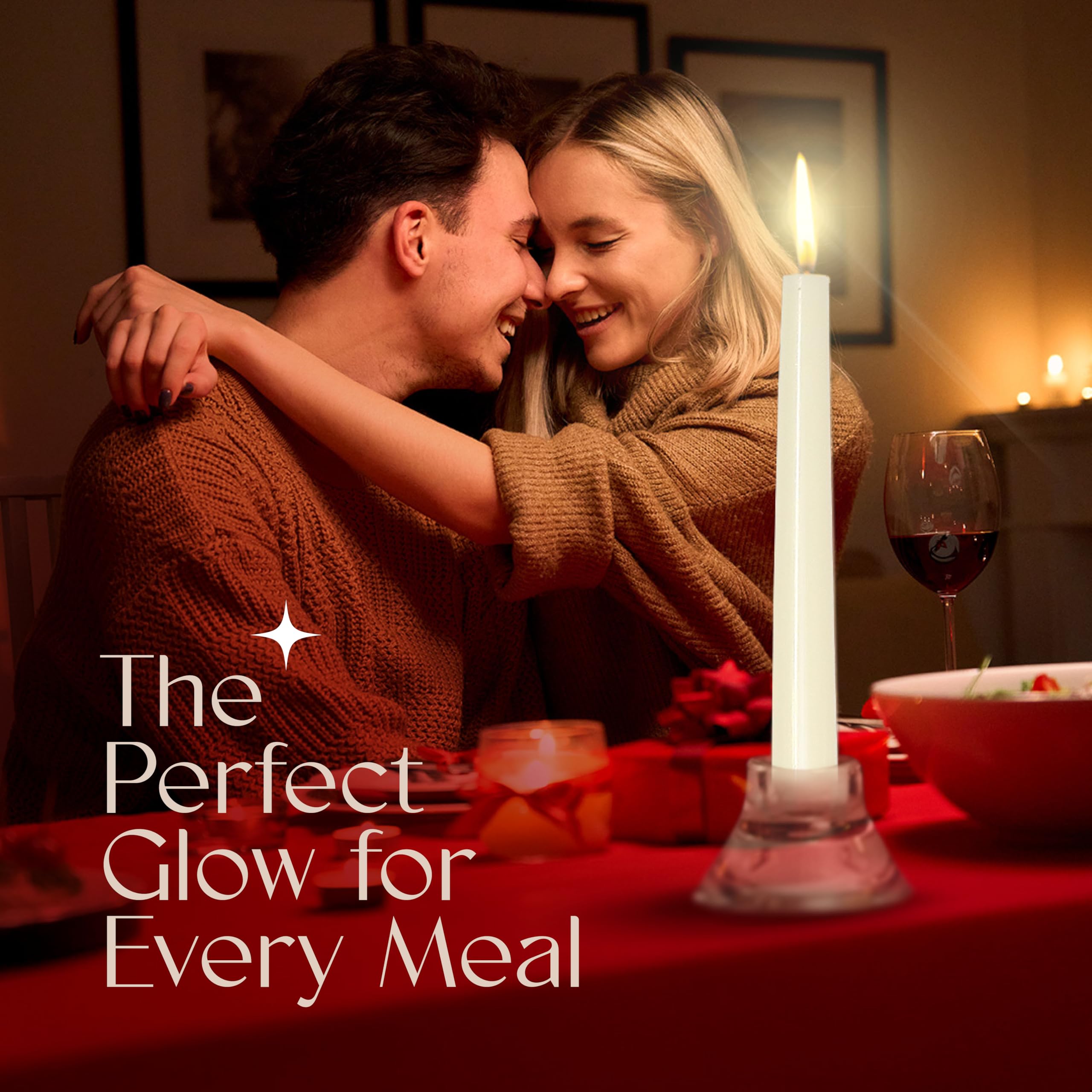 Leor & Lair Ivory Taper Candles in gift-ready packaging, ideal for celebrations.