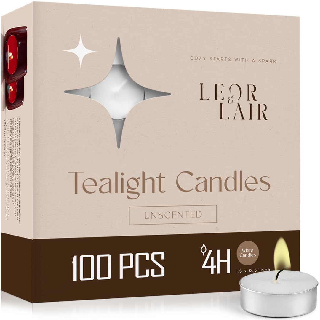 Leor & Lair Tealights illuminate ambience in a glass holder for warm evenings.