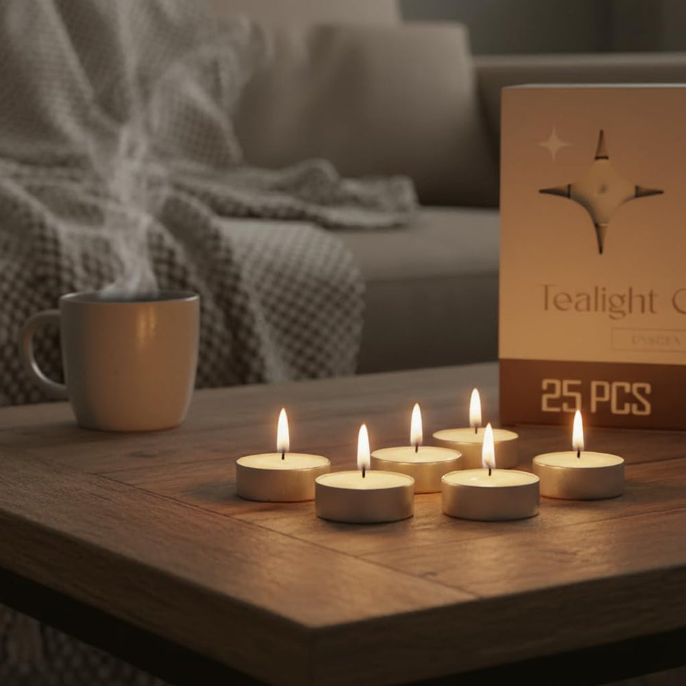 Leor and Lair unscented tea lights ideal for fragrance-sensitive dining spaces.