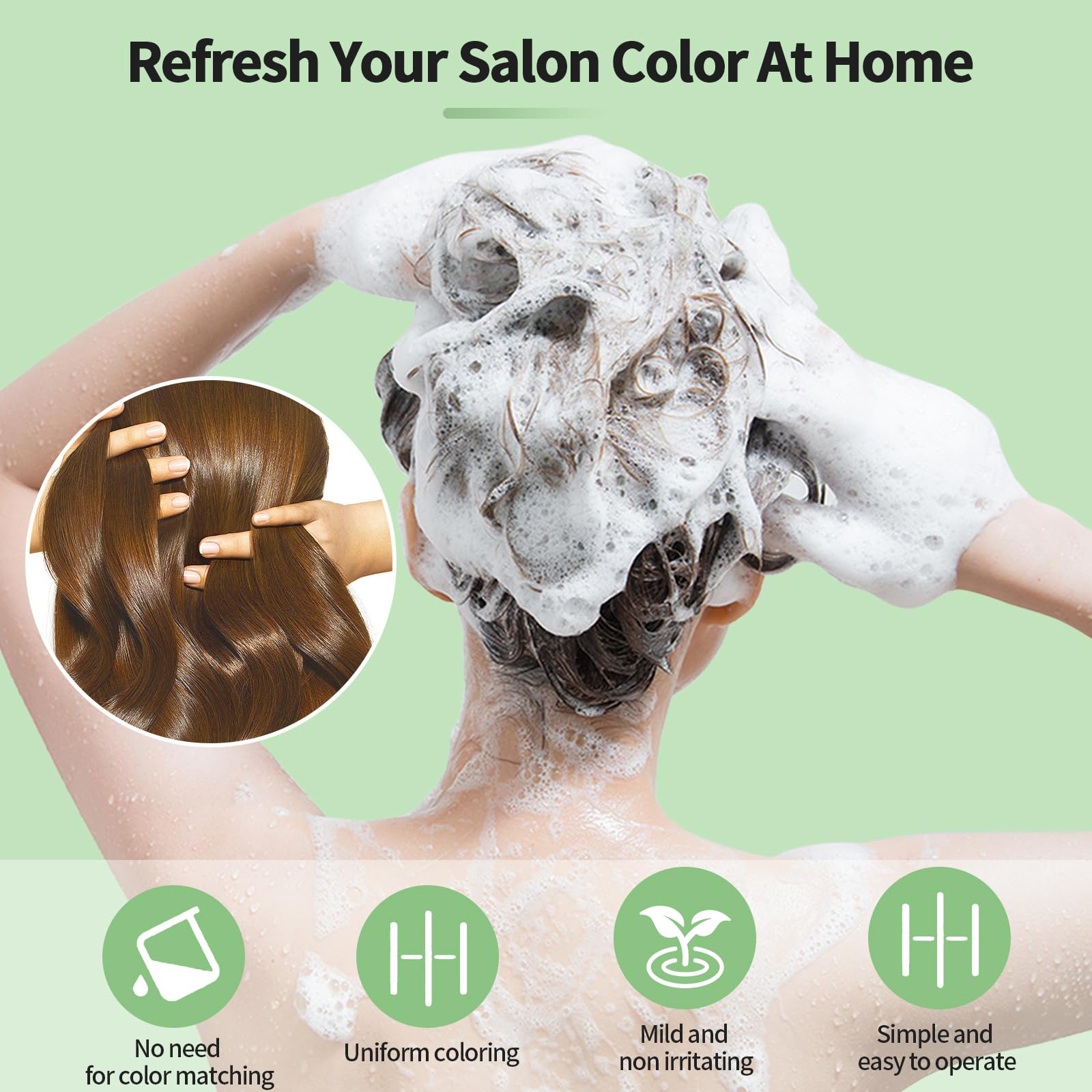 Leorx hair-friendly formula protects and strengthens hair during color.