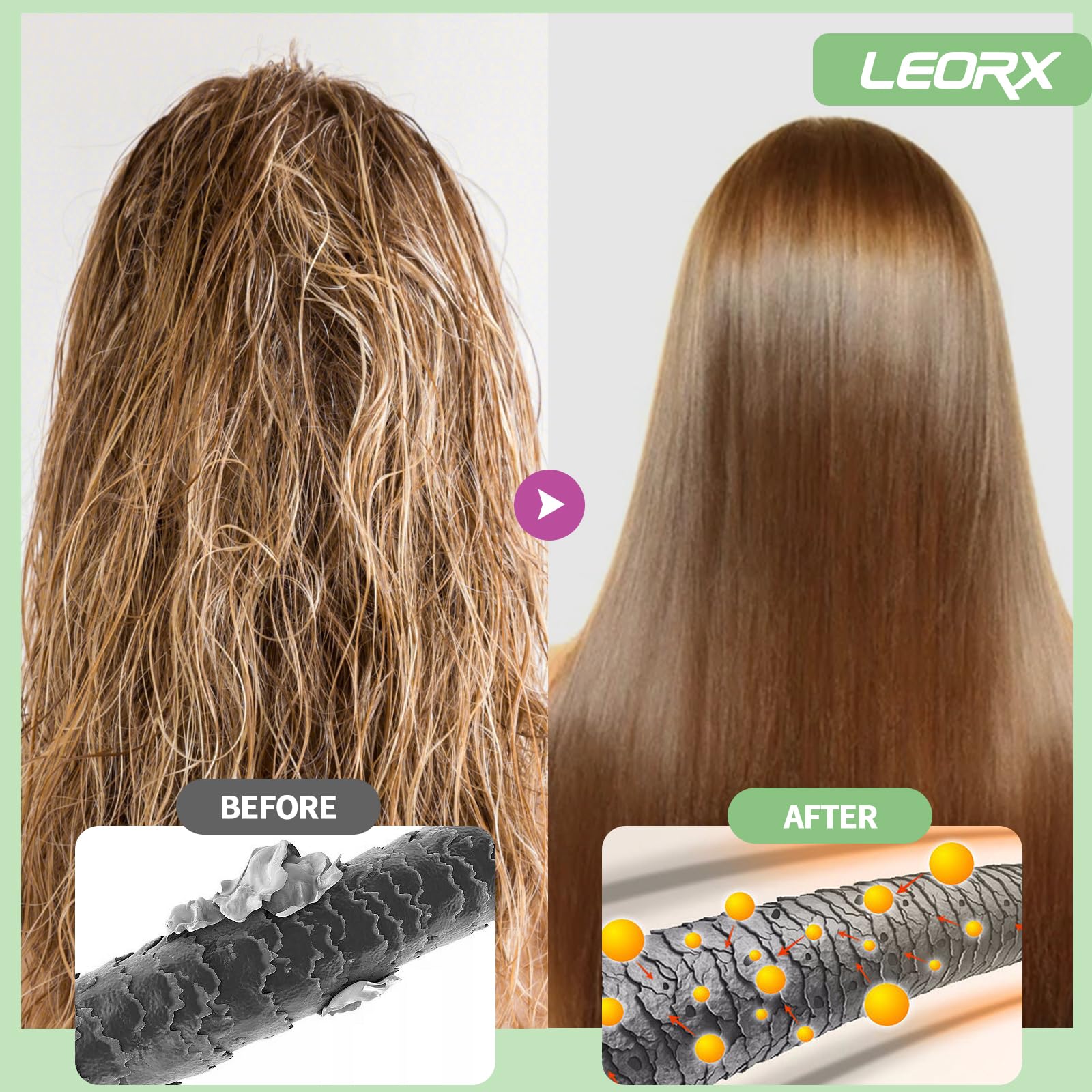 Leorx natural ingredients highlight wild ginseng and olive oil for nourished color.