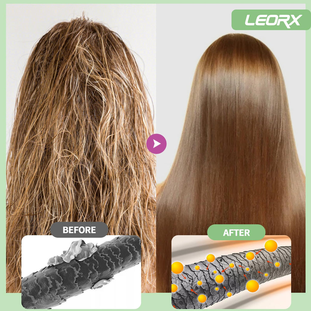 Leorx natural ingredients highlight wild ginseng and olive oil for nourished color.