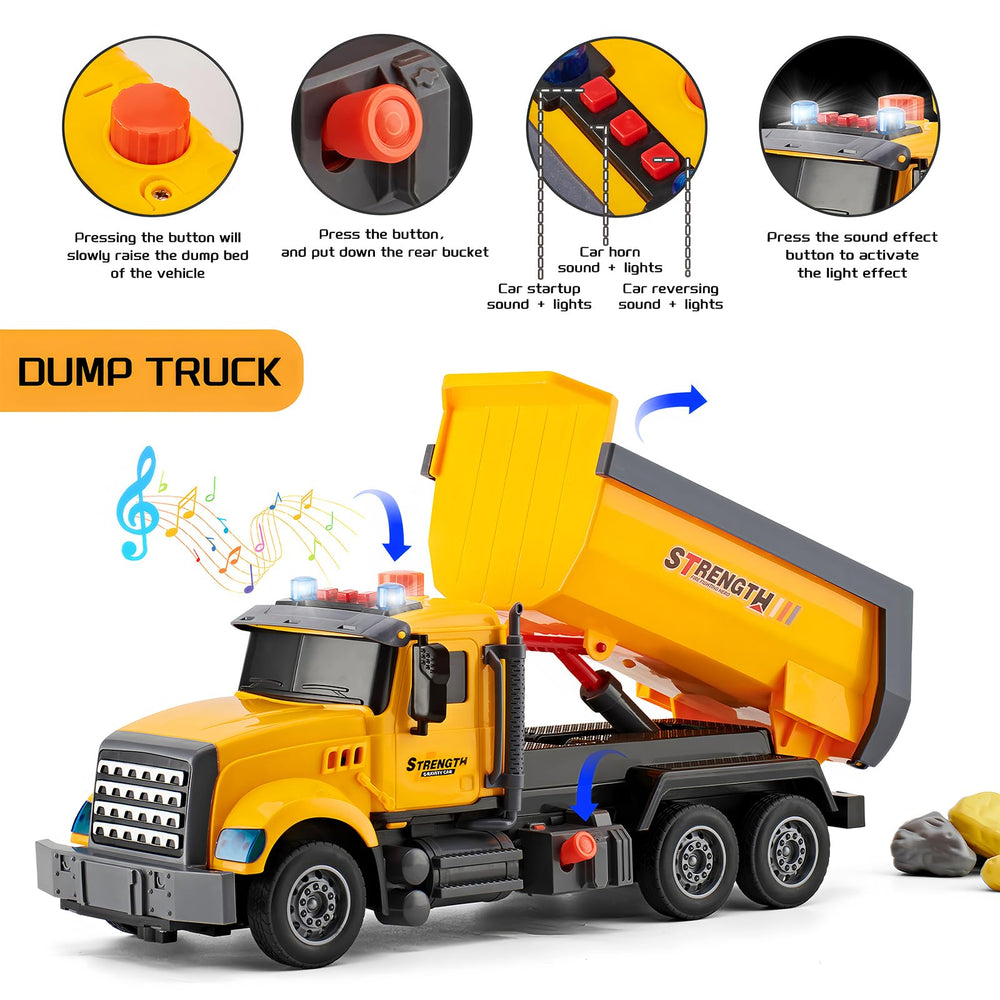 LerBao 14-inch trucks are large, easy to grasp for young builders.