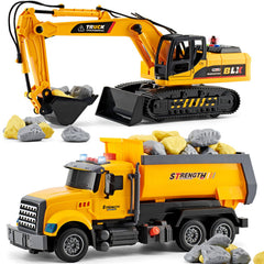 LerBao excavator with joystick, lights, and sound for immersive play.