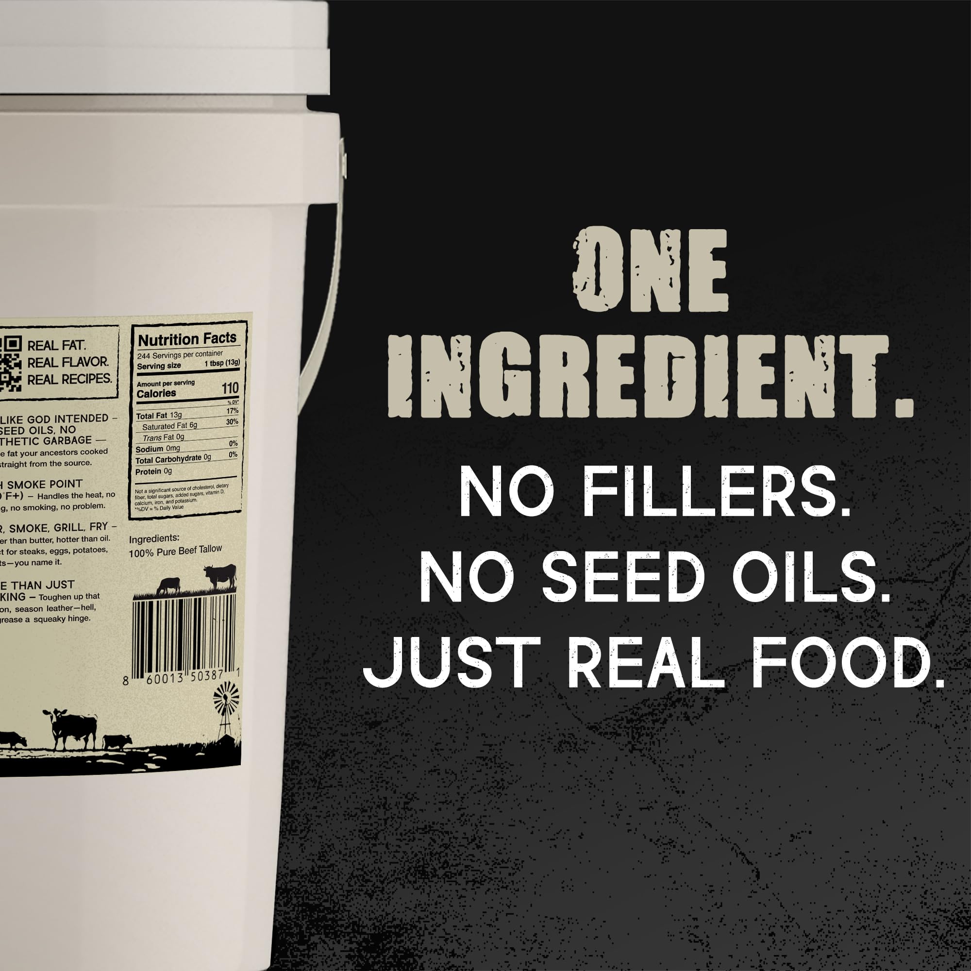 LeRoy’s Rocky Mountain Beef Tallow high-smoke-point rendering enables crisp searing
