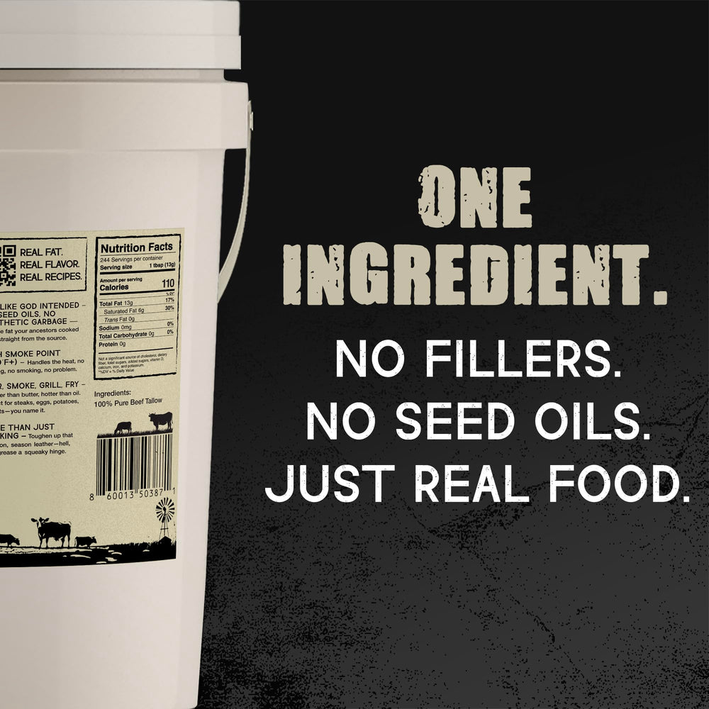 LeRoy’s Rocky Mountain Beef Tallow high-smoke-point rendering enables crisp searing